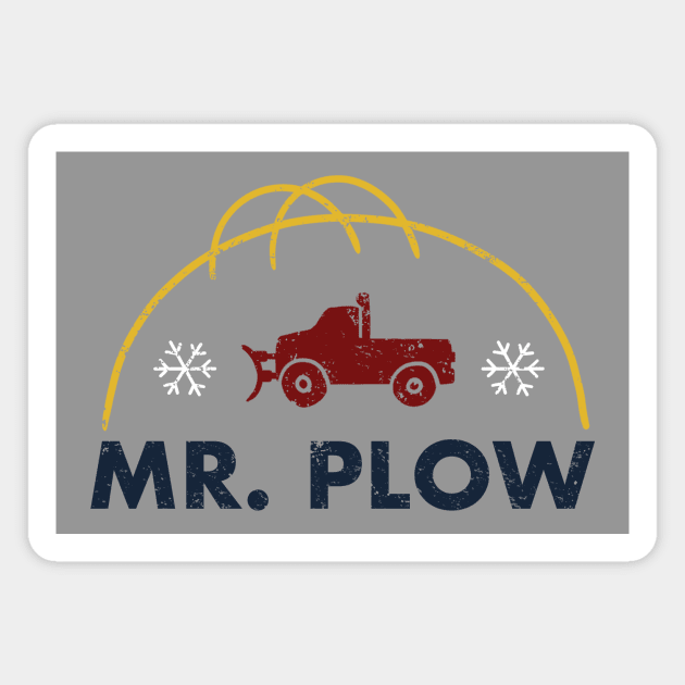 Mr. Plow Logo (color) Magnet by Zachterrelldraws